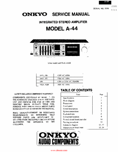 ONKYO A-44 integrated amplifier